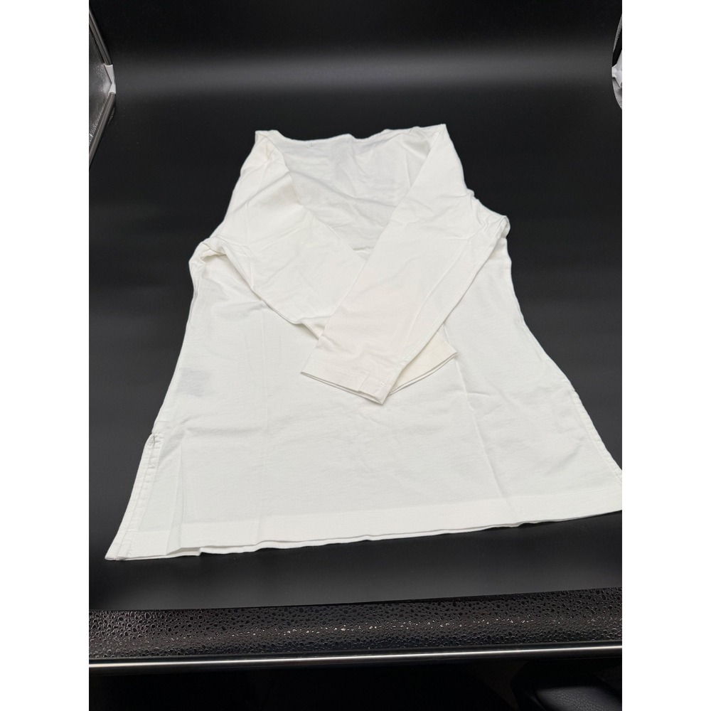 Lauren Ralph Lauren White Cotton Lace Bib Tunic Top Long Sleeve XS - Picture 9 of 10
